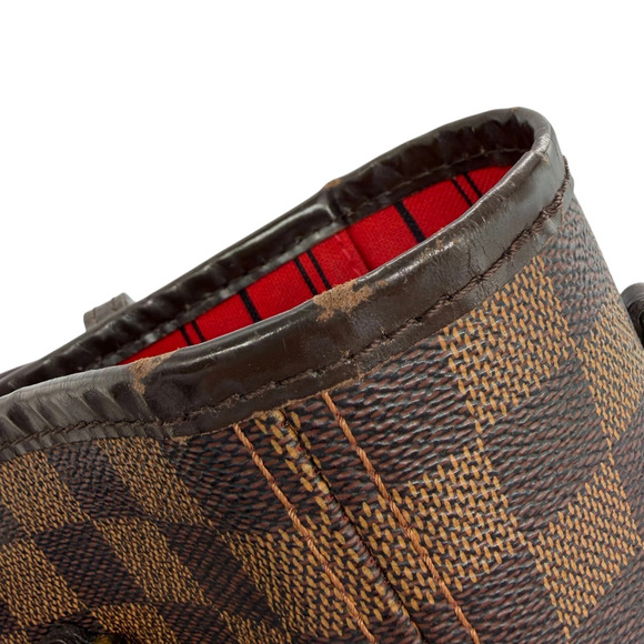 LOUIS VUITTON Authentic Brown Damier Neverfull MM Shoulder Bag